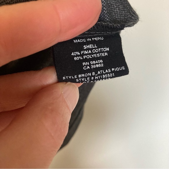 Theory Brown B Atlas Piqué grey polo shirt - Picture 3 of 4